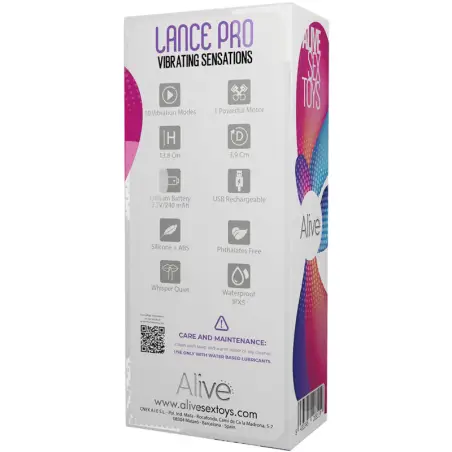 Lance Pro Estimulador & Vibrador Anal Rosa | Alive
