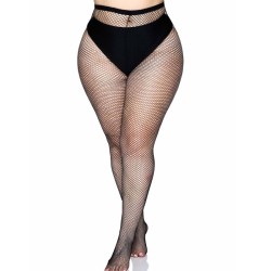 LEG AVENUE - MEDIAS EN RED NEGRO TALLA GRANDE LEG AVENUE HOSIERY 2