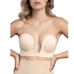 BYE-BRA - SUJETADOR SIN ASAS EN U BEIGE COPA C BYE BRA - BRAS