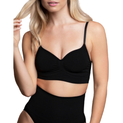 BYE-BRA - MEDIUM CONTROL SUJETADOR SIN COSTURAS NEGRO TALLA XL BYE BRA - BRAS