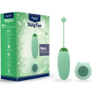 Kitty Fun Huevo Vibrador Control Remoto 10 Vibraciones Verde