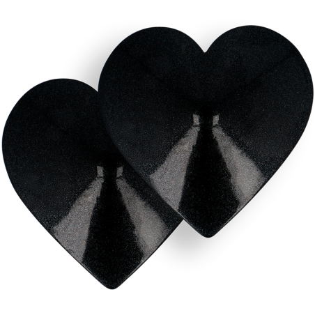 COQUETTE CHIC DESIRE - CUBRE PEZONES METAL CORAZONES NEGROS COQUETTE ACCESSORIES