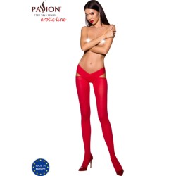 PASSION - TIOPEN 005 MEDIAS ROJO 1/2 60 DEN PASSION WOMAN GARTER & STOCK