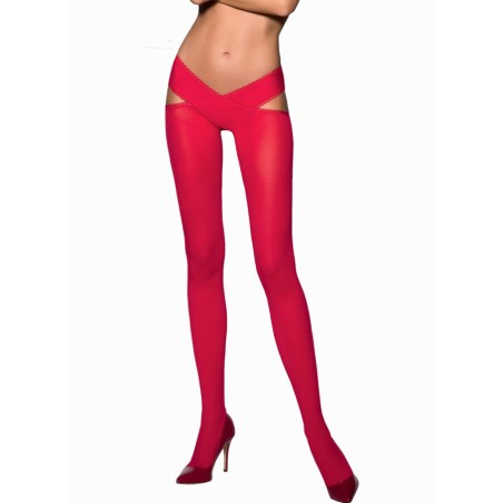 PASSION - TIOPEN 005 MEDIAS ROJO 3/4 60 DEN PASSION WOMAN GARTER & STOCK