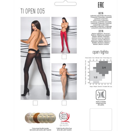 PASSION - TIOPEN 005 MEDIAS ROJO 3/4 60 DEN PASSION WOMAN GARTER & STOCK