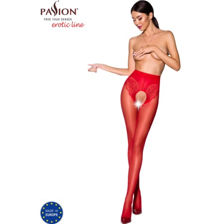 PASSION - TIOPEN 006 MEDIAS ROJO 1/2 30 DEN PASSION WOMAN GARTER & STOCK