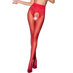 PASSION - TIOPEN 006 MEDIAS ROJO 1/2 30 DEN PASSION WOMAN GARTER & STOCK 2