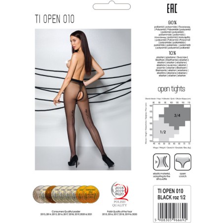 PASSION - TIOPEN 010 MEDIAS NEGRO 1/2 20 DEN PASSION WOMAN GARTER & STOCK