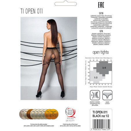 PASSION - TIOPEN 011 MEDIAS NEGRO 3/4 20 DEN PASSION WOMAN GARTER & STOCK