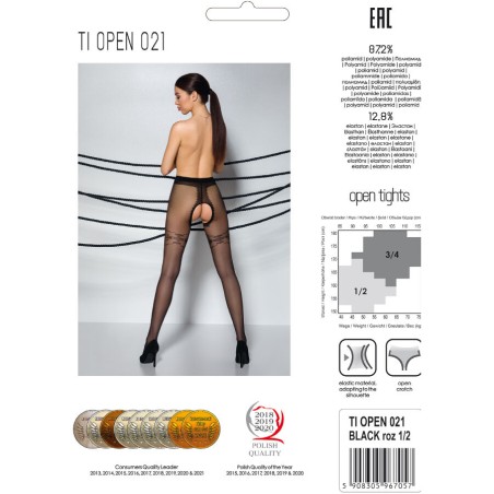 PASSION - TIOPEN 021 MEDIAS NEGRO 3/4 20 DEN PASSION WOMAN GARTER & STOCK