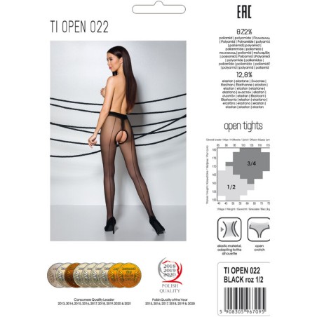 PASSION - TIOPEN 022 MEDIAS NEGRO 3/4 20 DEN PASSION WOMAN GARTER & STOCK