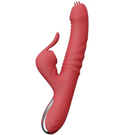 Suck Vibrador & Succionador con Lengua Estimuladora Burdeos