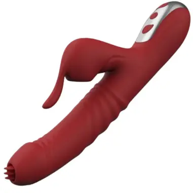 Suck Vibrador & Succionador con Lengua Estimuladora Burdeos