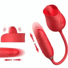 ARMONY - DELIGHT FLOWER VIBRADOR & THRUSTING CON LENGUA ROJO
