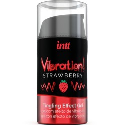 INTT - POTENTE ESTIMULANTE ÍNTIMO GEL VIBRADOR LIQUIDO FRESA 15 ML INTT UNISEX AROUSAL GEL
