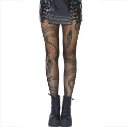 LEG AVENUE - MEDIAS DE RED SERPIENTES NEGRO LEG AVENUE HOSIERY
