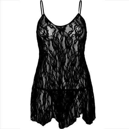 LEG AVENUE - CAMISON ENCAJE DE FLORES LEG AVENUE CHEMISES