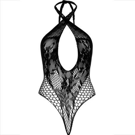 LEG AVENUE - TEDDY HALTER CON ENCAJE NEGRO LEG AVENUE TEDDIES