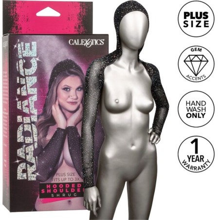 CALEXOTICS - RADIANCE ENCOGIMIENTO DE HOMBROS CON CAPUCHA PEDRERÍA TALLA GRANDE CALEXOTICS