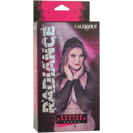 CALEXOTICS - RADIANCE ENCOGIMIENTO DE HOMBROS CON CAPUCHA PEDRERÍA TALLA GRANDE CALEXOTICS