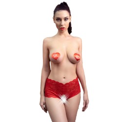 CHILIROSE - CR 4641 PANTIES CROTCHLESS ROJO S/M CHILIROSE PANTIES & THONGS