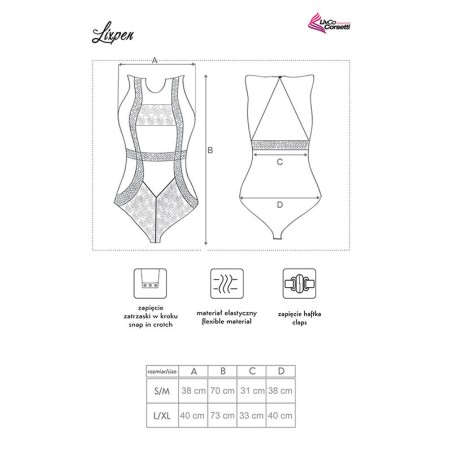 LIVCO CORSETTI FASHION - LIXPEN LC 90612 BODY NEGRO L/XL LIVCO CORSETTI BODIES