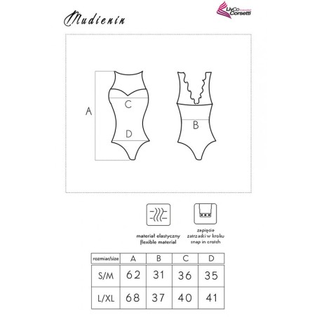 LIVCO CORSETTI FASHION - MUDIENIN LC 90654 BODY NEGRO S/M LIVCO CORSETTI BODIES