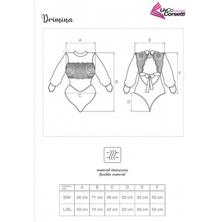 LIVCO CORSETTI FASHION - DRIMINA LC90690 BODY AZUL MARINO L/XL LIVCO CORSETTI BODIES