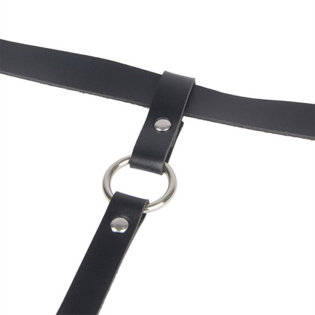 SUBBLIME - ARNÉS DE PIERNA CADENA CUERO NEGRO TALLA ÚNICA SUBBLIME FETISH