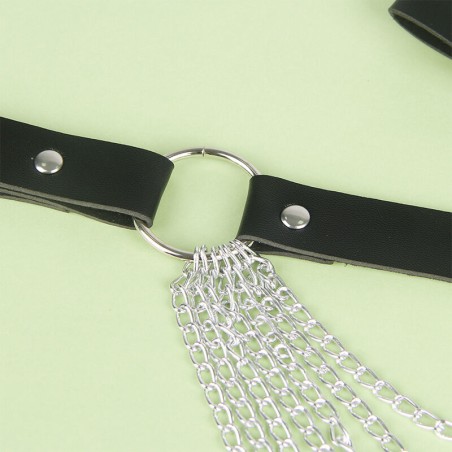 SUBBLIME - CINTURÓN DE CADENAS CUERO NEGRO TALLA ÚNICA SUBBLIME FETISH
