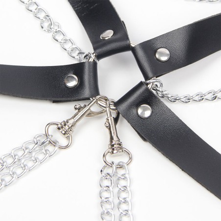SUBBLIME - ARNÉS SUJETADOR DETALLE CADENAS TALLA ÚNICA SUBBLIME FETISH