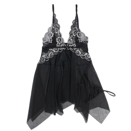 SUBBLIME - BABYDOLL TELA TUL PECHO ENCAJE L/XL SUBBLIME BABYDOLLS