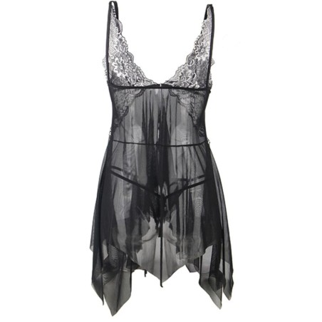 SUBBLIME - BABYDOLL TELA TUL PECHO ENCAJE L/XL SUBBLIME BABYDOLLS