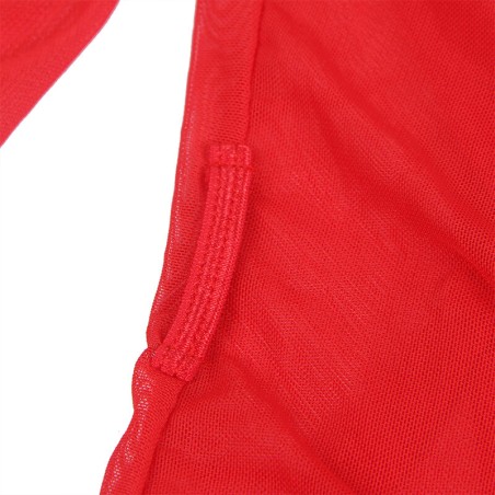SUBBLIME - BATA TELA TRANSPARENTE DETALLE ENCAJE ROJO S/M SUBBLIME BABYDOLLS