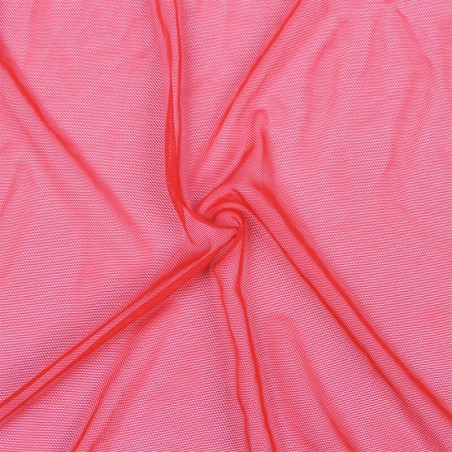 SUBBLIME - BATA TELA TRANSPARENTE DETALLE ENCAJE ROJO L/XL SUBBLIME BABYDOLLS