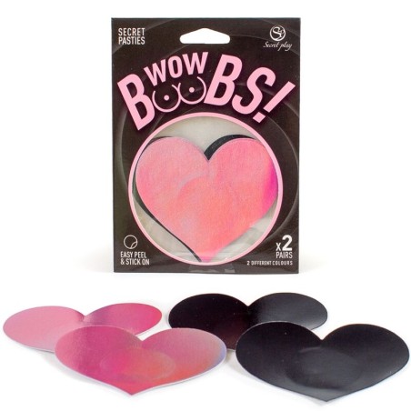 SECRET PLAY - WOW BOOBS! CUBRE PEZONES CORAZÓN SECRETPLAY 100% FETISH