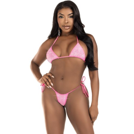LEG AVENUE - BIKINI DIAMANTES FUCSIA LEG AVENUE SETS