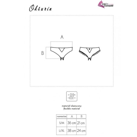 LIVCO CORSETTI FASHION - OKSURIN PANTY CROTCHLESS NEGRO S/M LIVCO CORSETTI PANTIES