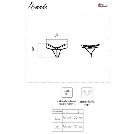LIVCO CORSETTI FASHION - NOMADE TANGA CROTCHLESS NEGRO S/M LIVCO CORSETTI PANTIES