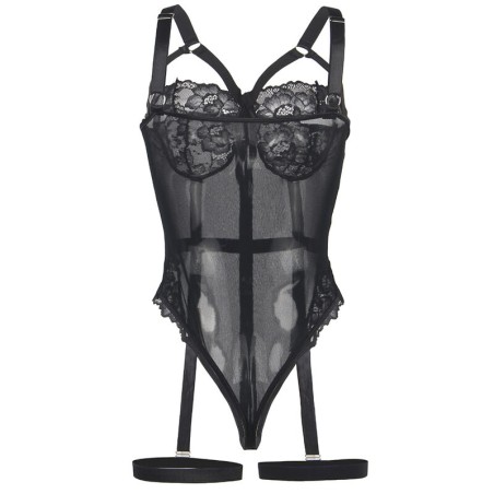 SUBBLIME - TEDDY CON LIGUERO DETALLE TIRAS PECHO NEGRO L/XL SUBBLIME BODIES