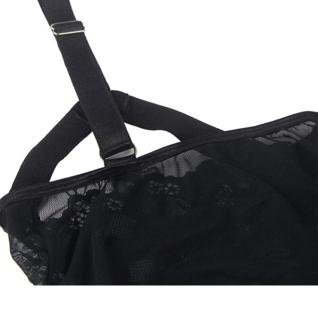 SUBBLIME - TEDDY CON LIGUERO DETALLE TIRAS PECHO NEGRO L/XL SUBBLIME BODIES