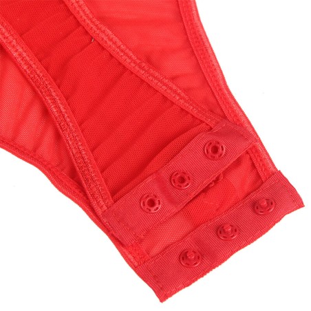 SUBBLIME - TEDDY CON LIGUERO DETALLE TIRAS PECHO ROJO S/M SUBBLIME BODIES