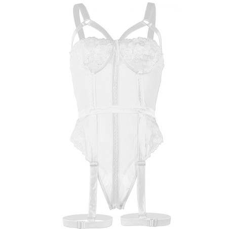 SUBBLIME - TEDDY CON LIGUERO DETALLE TIRAS PECHO BLANCO S/M SUBBLIME BODIES