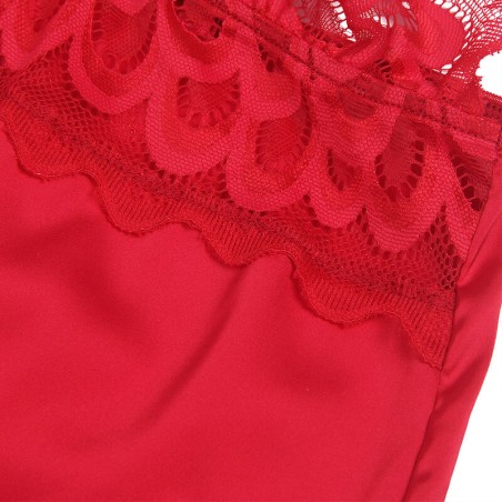 SUBBLIME - BABYDOLL SATINADO CON ENCAJE ROJO L/XL SUBBLIME BABYDOLLS