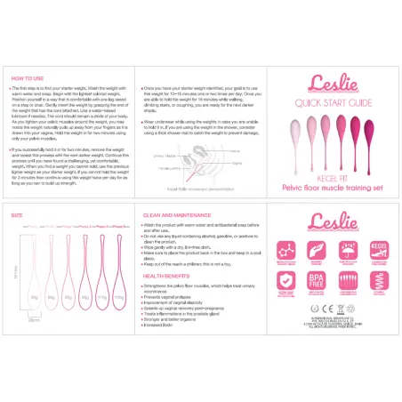 Kegel Fit Entregador Suelo Pelvico 6 Pesos | Leslie