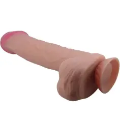 PRETTY LOVE - SLIDING SKIN SERIES DILDO REALÍSTICO CON VENTOSA PIEL DESLIZANTE MORENO 26 CM 2