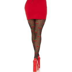 LEG AVENUE - MEDIAS LUNARES CEREZA NEGRO LEG AVENUE HOSIERY 2