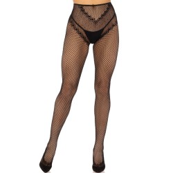 LEG AVENUE - MEDIAS REJILLA SIN ENTREPIERNA NEGRO LEG AVENUE HOSIERY
