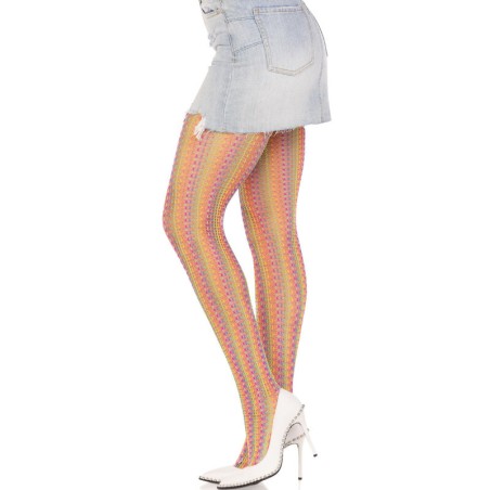 LEG AVENUE - MEDIAS DE CROCHET MULTICOLOR LEG AVENUE HOSIERY