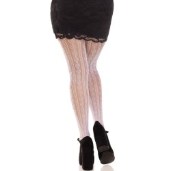 LEG AVENUE - MEDIAS CON ABERTURAS CORAZON & LAZOS BLANCO LEG AVENUE HOSIERY 2